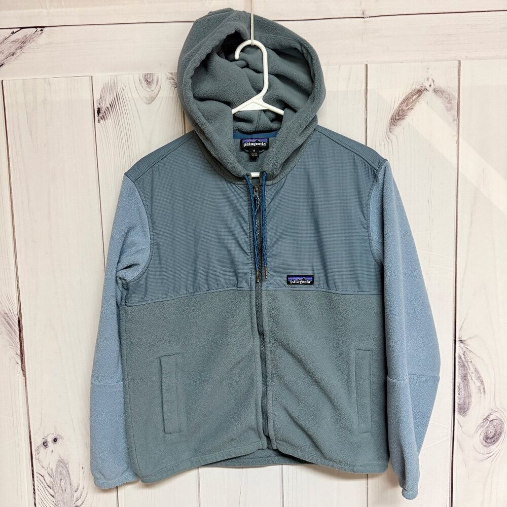 Patagonia Women’s‎ Microdini Fleece Hoody Medium Plume Grey EUC